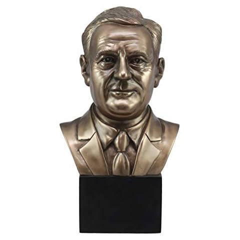 Ebros Franklin D Roosevelt Bronze Bust Figurine Cover