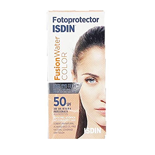 PHOTOPROTECTOR ISDIN FUSION WATER COULEUR 50+ SPF ACTO POUR PEAU ATOPIQUE NE PEAU ATOPIQUE PAS LES YEUX 50ML