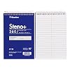 Blueline high-capacity steno pad, medium/college rule, blue cover, 180 white 6 x 9 sheets
