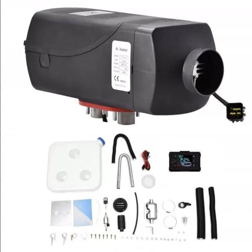 ヒーター エアヒーター 車用ヒーター 12V/24V 軽油ヒーター タンク 低燃費 車載用暖房 ディーゼル車用 エアパーキングヒーター LCDスクリーン リモコン付き モニターサーモスタット 船舶 トラック バン キャンピングカー バス等に大活躍 (24V