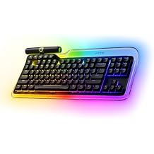 Hyte Keeb TKL - Modern Human Interface - Customizable Tenkeyless Wired Crystal Bubble RGB Gasket Mounted Mechanical Keyboard - Fluffy Lavender Linear Switches - Crystal/Black