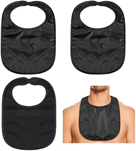 Oudain 3 Pcs Tracheostomy Shower Covers Trach Neck Bib, Black