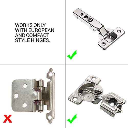 25 Pack Rok Hardware Soft Close for Cabinet Doors/Metal Soft Close Adapter/Damper/Hardware/Zinc/Hinge/European Made! Titusoft Door Pro - SCD101 by Rok - Image 6