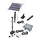 esotec Solar Teichpumpenset 6/220 LED außen, Teichpumpe mit Filter, Sprinklerpumpe 220l/h, LiFePo4 Akku, Solarmodul 6W, Solarbrunnen, Gartenteich Wasserspiel, Springbrunnenpumpe, 101023