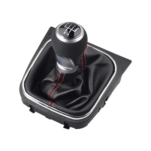 Malcayang Kit de pomo de palanca de cambios de 5 velocidades para Golf 5 6 MK5 MK6 R32 GTD GTI 2004 2009 Scirocco Octavia