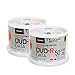 100 Spindle HiDisc DVD-R 16X 4.7GB 120Min (Taiyo Yuden TY Code MID TYG03) White Inkjet Hub Printable Blank Recordable Disc