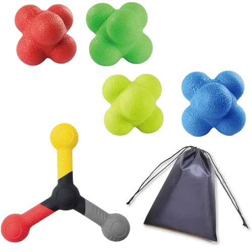 Life2キク バウンドボール 動体視力 反応速度 反射神経 練習器具 リアクションボール 球技 イレギュラーボール トレーニングロッド 反応力トレーニンググッズ 肺活量 トレーニング用品