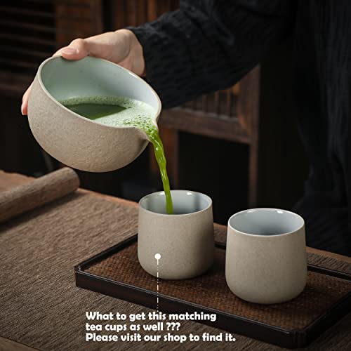 Japanese Tea Set (7Pcs) Matcha Whisk Set Matcha Bowl With Pouring Spout Bamboo Matcha Whisk (Chasen) Scoop (Chashaku) Matcha Whisk Holder Tea Making Kit. N2, Darker Grey, Matcha Green Tea Powder… #TOP3