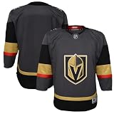 Vegas Golden Knights Officially Licensed NHL Gray Kids Youth Boys 4-20 Alternate Premier Hockey Jersey - 14-20