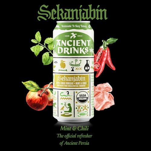ANCIENT DRINKS Sekanjabin Apple Cider Vinegar Hydration Drink – Organic Electrolyte ACV Beverage with Probiotics – Ancient Persian Inspired Mint & Honey Vinegar Drink – 16 oz Cans, 12 Pack — view 3