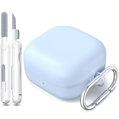 RFUNGUANGO Samsung Galaxy Buds 4/Buds 4 Pro�p�\�t�g�V���R���P�[�X �N���[�j���O�L�b�g&�J���r�i�t�� �ϏՌ��ی�J�o�[ �u���[
