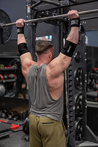 Wrist Wraps for Weightlifting (IPF, USAPL, USPA, IPL Certified) - Bench Press Wrist Straps for Powerlifting, Bodybuilding and Gym Weight Lifting Workout - Men & Women (20", All Black) - Thumbnail 5