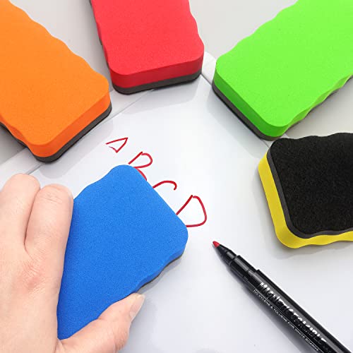 Tamaki 6 Pack Magnetic Whiteboard Eraser, Dry Eraser Board Erasers, Dry Erasers For White Board, Whiteboard Erasers For Kids Classroom, 6 Colors, Wavy, 4.2 X 2.2 X 0.8 Inch #TOP6