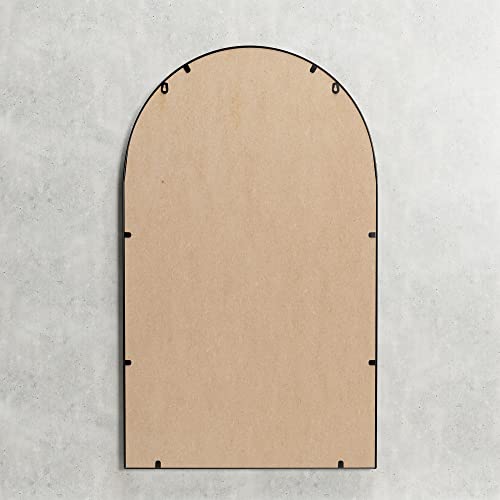 Barnyard Designs 24X40 Cathedral Black Metal Mirror For Wall, Large Mirror Wall-Mounted Mirrors, Metal Framed Mirror Farmhouse Mirror, Vintage Mirrors For Wall Decor, Wall Mirrors Decorative, Black #TOP5