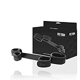 Spreizstange mit Hand- & Fußfesseln – Verstellbares BDSM Bondage-Set mit Neopren-Futter & veganem Leder – Fixierung für dominante Rollenspiele & Paare