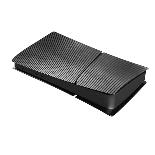 Image of Slim Digital Edition Cover Plates for New PS5 Slim Console, Shell Panels Compatible with New PlayStation 5 Slim Accessories Protective Replacement Faceplate (Carbon Fiber)