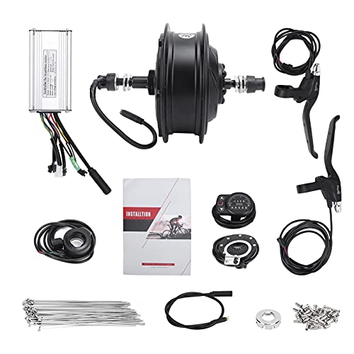 Kit de Conversión Eléctrica Juego de Motor de Cubo de Rueda Trasera de 36 V 500 W con Medidor de Pantalla KT?900S para Rueda de 12 G Kit de Conversión Eléctrica de Radios 26i 12