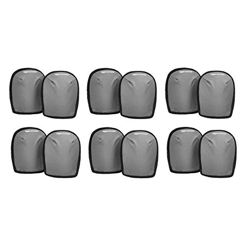 Black Friday 🔥 AmazonCommercial Washable Knee Pads, 8 in, Grey, 6 pair