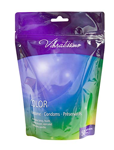 Paquete de 50 preservativos VIBRATISSIMO para una sensación auténtica, real y extra húmeda