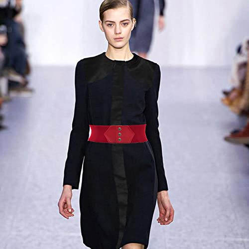 3 Packs Snap-Button Corset Belt Wide Elastic Belts For Dress Waistband, Stretchy Corset Elastic Belt For Daily Dress Coat Collocation #TOP4