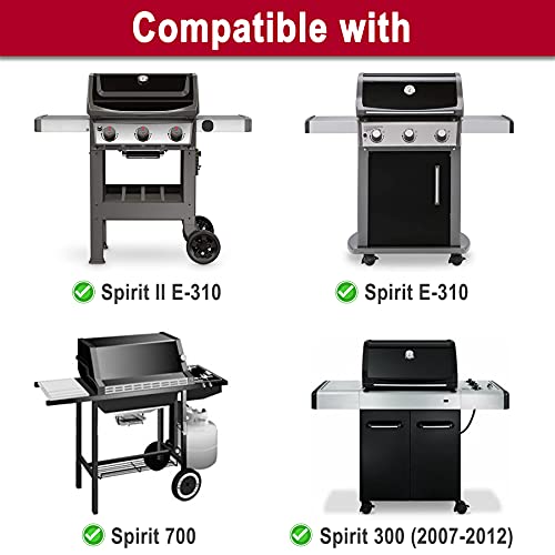 X Home 7638 Grill Grates Replacement For Weber Spirit 300 Series, E-310 E-330, Genesis Silver/Gold B & C Grill Replacement Parts, Cast Iron, 17.5 X 11.9 Inch, 2-Pack #TOP2