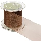 May Arts 3-Inch Wide Ribbon, Brown Sheer