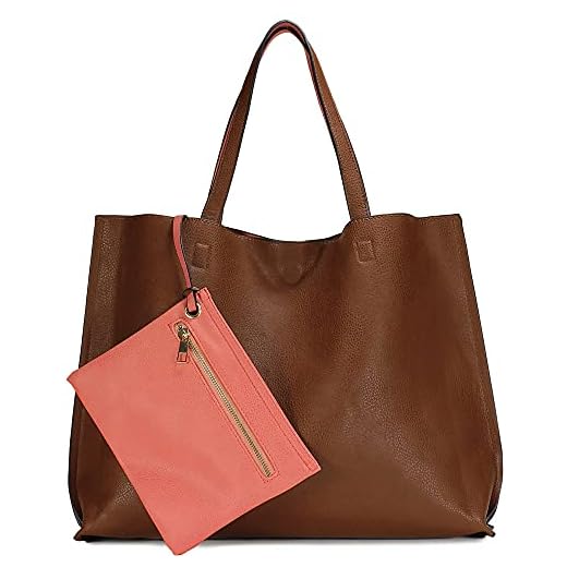 Scarleton Leather Tote Bag for Women, Womens Purses and Handbags, Reversible Tote Bags for Women, Purses for Women, H18420452, Brown