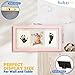 Bubzi Co Baby Handprint Kit & Footprint Photo Frame for Newborn Girls and Boys, Unique Baby Shower Gifts Set for Registry, Memorable Keepsake Decorations for Room Wall or Nursery Decor (Ballet Pink)