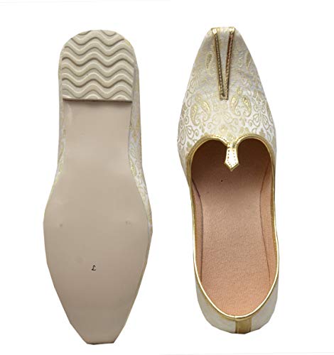 RYAG-Mens-Handmade-Synthetic-White-Wedding-Juttis