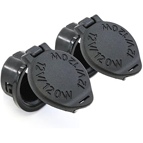 Red Hound Auto 2 Power Outlet Socket Caps Compatible with Toyota (04-10 Sienna, 08-14 Sequoia, 04-10 Sienna, 07-13 Tundra, 12-14 Venza) Cigarette Lighter Plug Cover