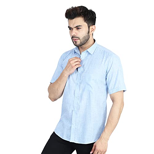 Image of TAHVO Men's Regular Fit Long Sleeves Cotton Formal Shirt