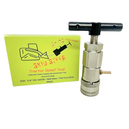 Image of 5 /8 inch ISO 16028 Flat Face Skid Steer Male Hydraulic Quick Coupler Pressure Decompression Relief Release Tool by Tractor Relief Tool