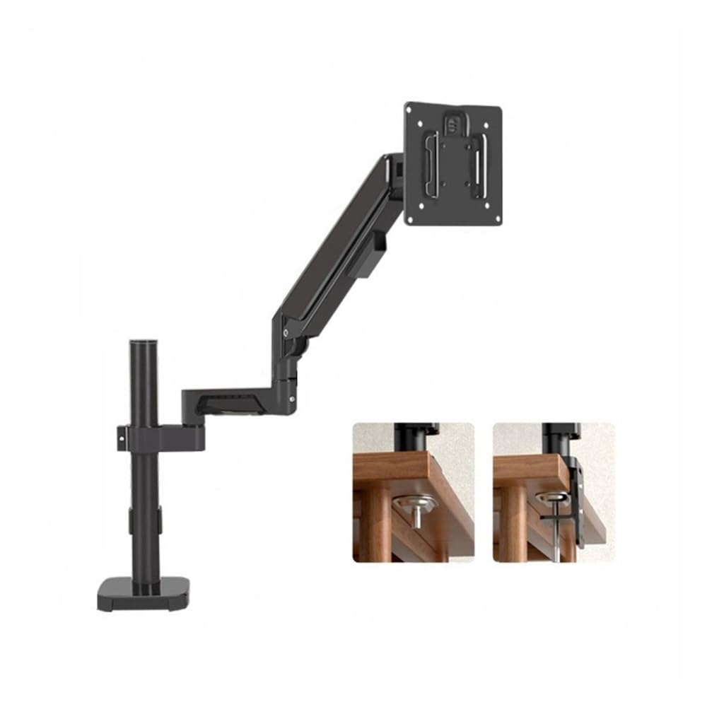 SaryEdge Height - Adjustable Monitor Stand Arm Single Monitor Mount, Adjustable Monitor Arm Desk Mount Fits 17-32 inch Screen, Holds 19.8lb, Full Motion Gas Sp,Black-300mm