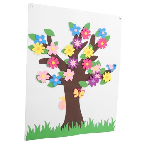 CATIEBYE 1 Set Felt Board Story Set DIY Flower Tree Decor for Classroom Activity for Preschool Education and Creative Play Easy to Hang for Bedrooms and Birthday Parties