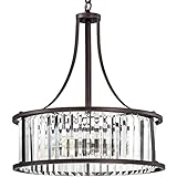 3-Light Crystal Chandeliers Round D18.11 Oil Rubbed Bronze Modern Farmhouse Pendant Lighting Hanging