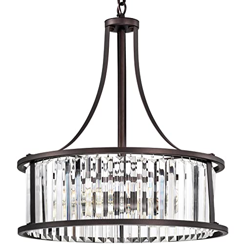 3-Light Crystal Chandeliers Round D18.11 Oil Rubbed Bronze Modern Farmhouse Pendant Lighting Hanging Ceiling Lights Fixtures For Dining Living Room Kitchen Island #TOP6