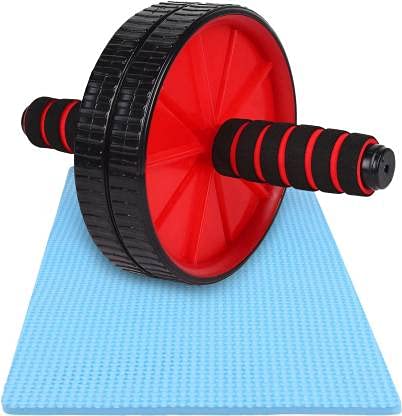 Marshal FitnessOutdoor Indoor Abdominal Wheel Belly Roller for Home Exercise Fitness Equipment Accessories Body Building Multicolor with Knee Pad-Model No-915-2