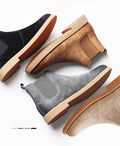 Egsumail Men's Suede Leather Casual Fashion Chelsea Boot #TOP3