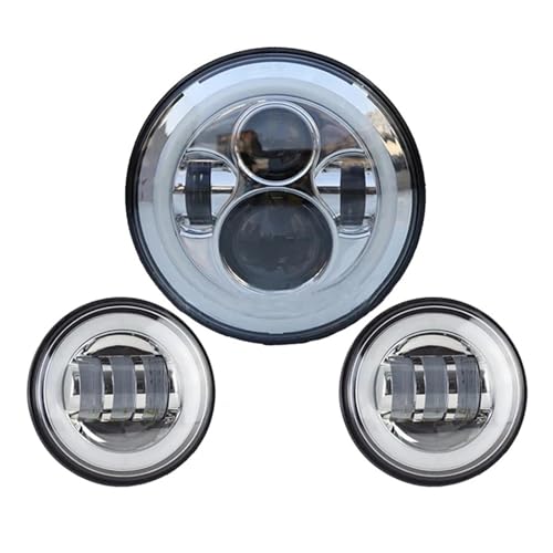 �o�C�N �w�b�h���C�g �ɓK������ �c�[�����O �ɓK������ �G���N�g�� �ɓK������ �O���C�h ���[�h�L���O �X�g���[�g �ɓK������ �O���C�h 7�C���` LED �w�b�h���C�g �z���C�g DRL 4.5�C���` �n���[ �t�H�O�����v �A�_�v�^�[�����O(Chrome