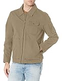 Levi's Men's Cotton Canvas Trucker Jacket with Removable Hood, Stone Unfilled, Medium