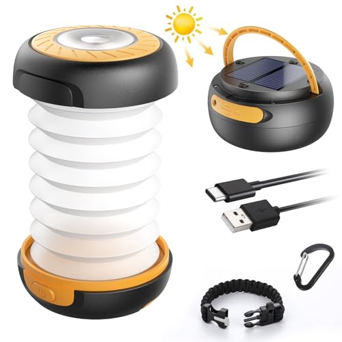 GlobaLink Solar Campinglampe Gelb faltbar mit Powerbank – Ansicht 1