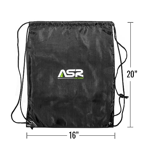ASR Outdoor Black Drawstring Backpack Bag Hiking Gear Gold Prospecting Equipment, 20 x 16 Inches3