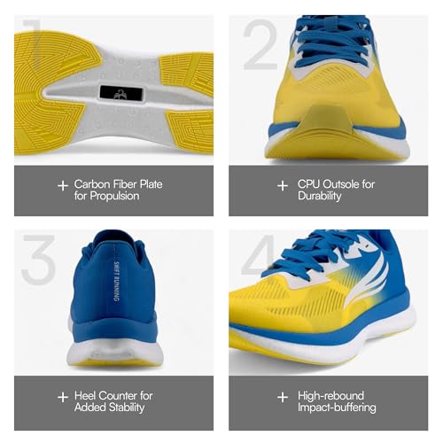 Swift Running EQUUS Men’s Carbon Fiber Running Shoes with High Cushion, Responsive Midsole3