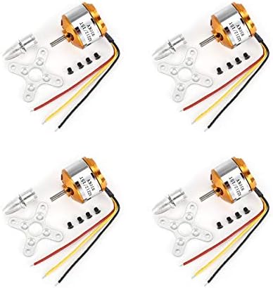 KMtar 4Pcs XXD A2212 15T 930KV 2-3S Outrunner Brushless Motor for RC Airplane Fixed-Wing Helicopter Multicopter Drone F450 S500