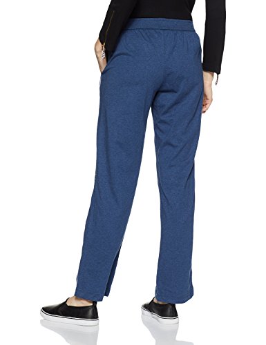 Image of Jockey 1305 Women's Super Combed Cotton Rich Relaxed Fit Mid Rise Trackpants with Contrast Side Piping and Pockets
