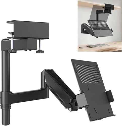 LumoLight���j�^�[�A�[�� �t���݂莮�X�^���h �m�[�g�p�\�R�� �m�[�gpc �Ǌ|�� 10�`17�C���` 9KG�ω׏d ���֐� �㉺���E�Ɋp�x�����\ �P�[�u���Ǘ� �K�X�X�v�����O�� �f�X�N�ȃX�y�[�X (�t���Ɋ|����m�[�g�p�\�R���X�^���h)