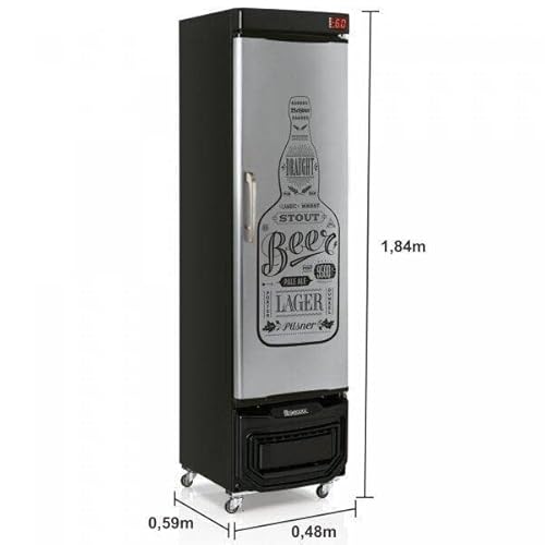 Refrigerador Vertical Cervejeira 220v Frost Free Gelopar Preto
