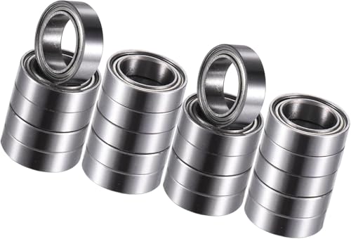 MR128ZZ 8x12x3.5mm Double Metal Shield Single Row Deep Groove Ball Bearings Silver Tone - Pack Of 20 Durable Material