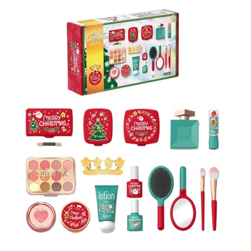 Maletín de maquillaje para niños pequeños, juego de cosméticos de juguete para niñas - Princesas Maquillaje para nieta, sobrina, niños, adolescentes