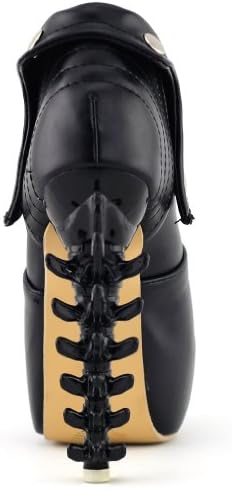 SHOW STORY Ladies Hollow Zipper Press-Stud Rocky Shoes,LF40605BK40,8.5US,Black | Image 1